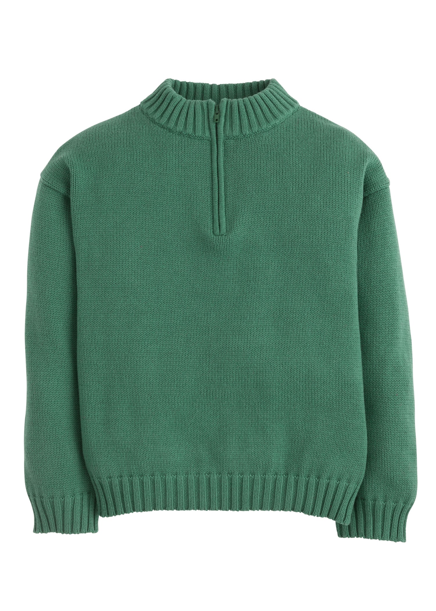 Quarter Zip Sweater: Hunter Green