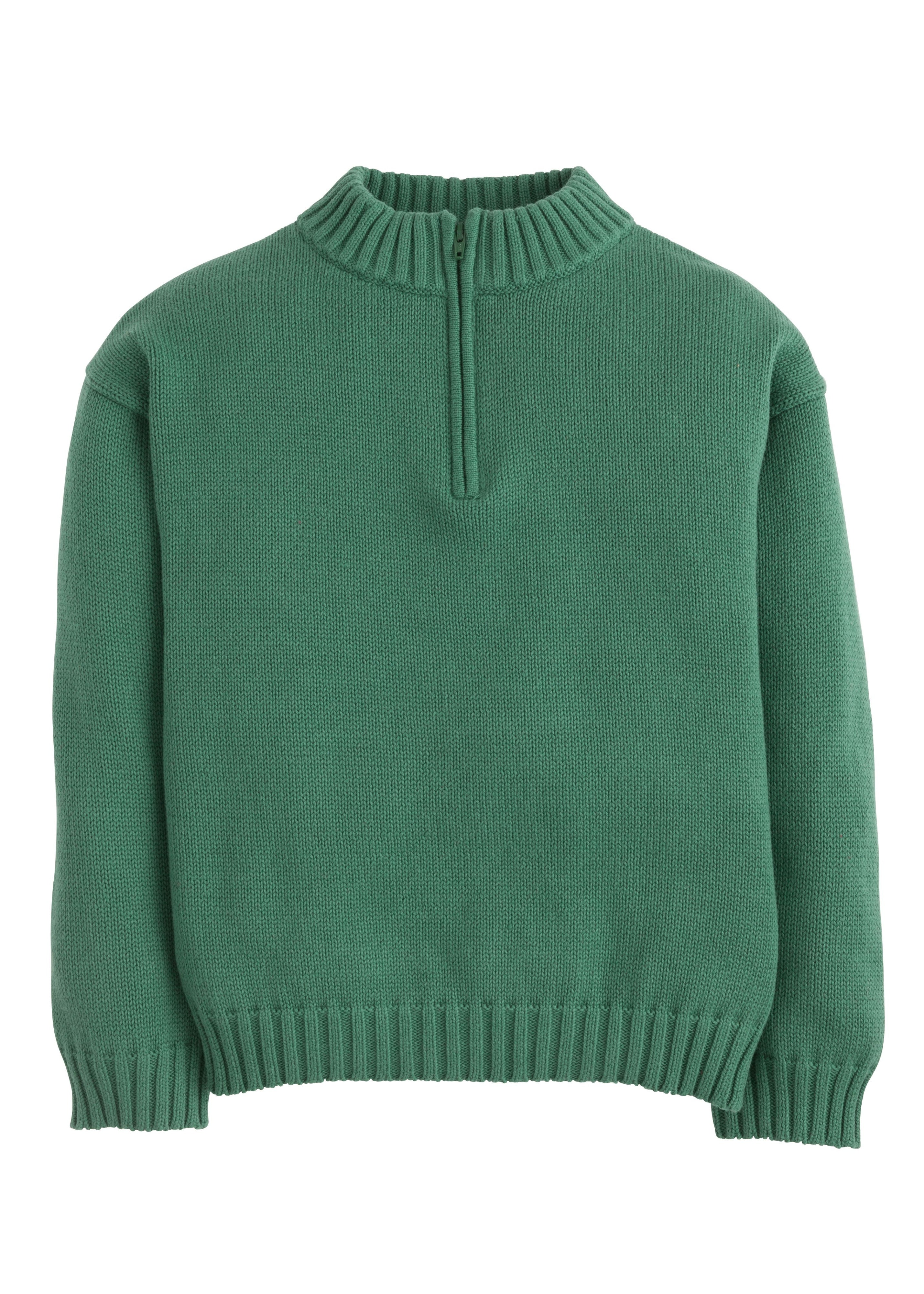 Quarter Zip Sweater: Hunter Green