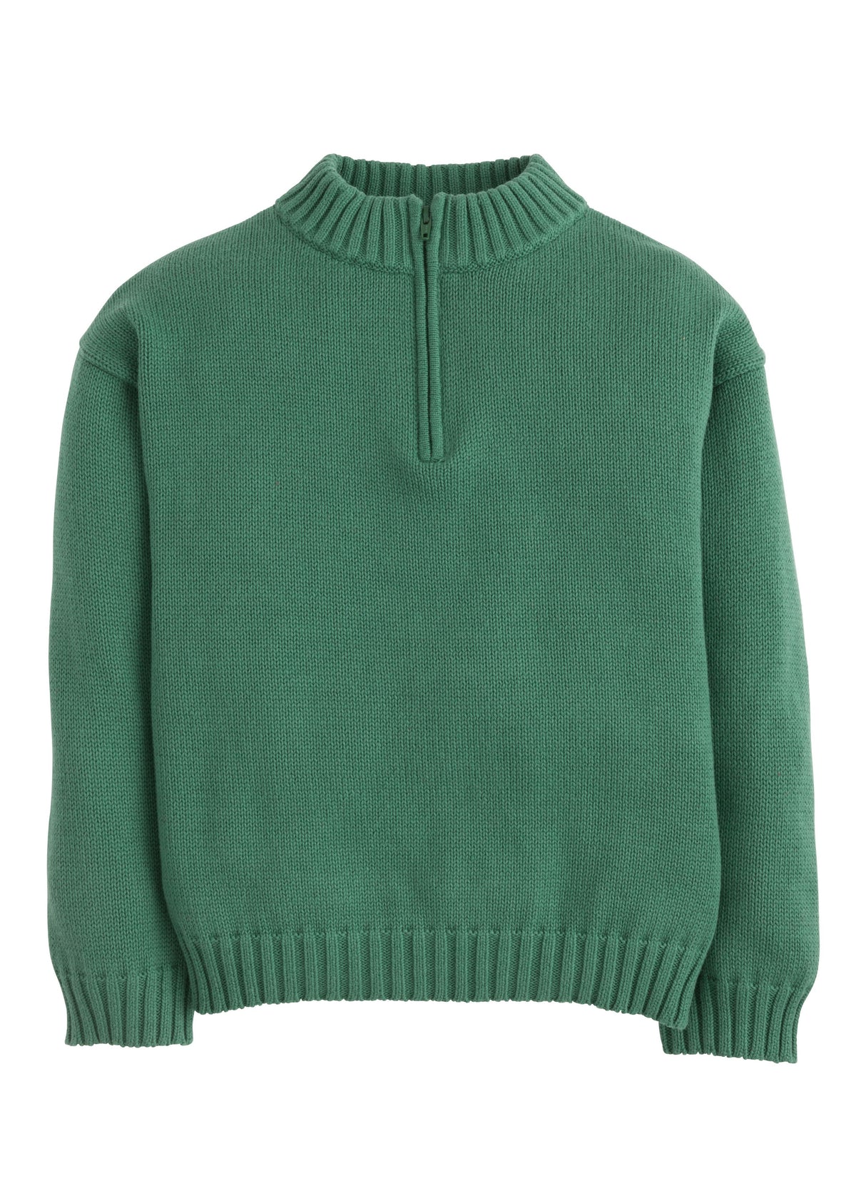 Quarter Zip Sweater: Hunter Green