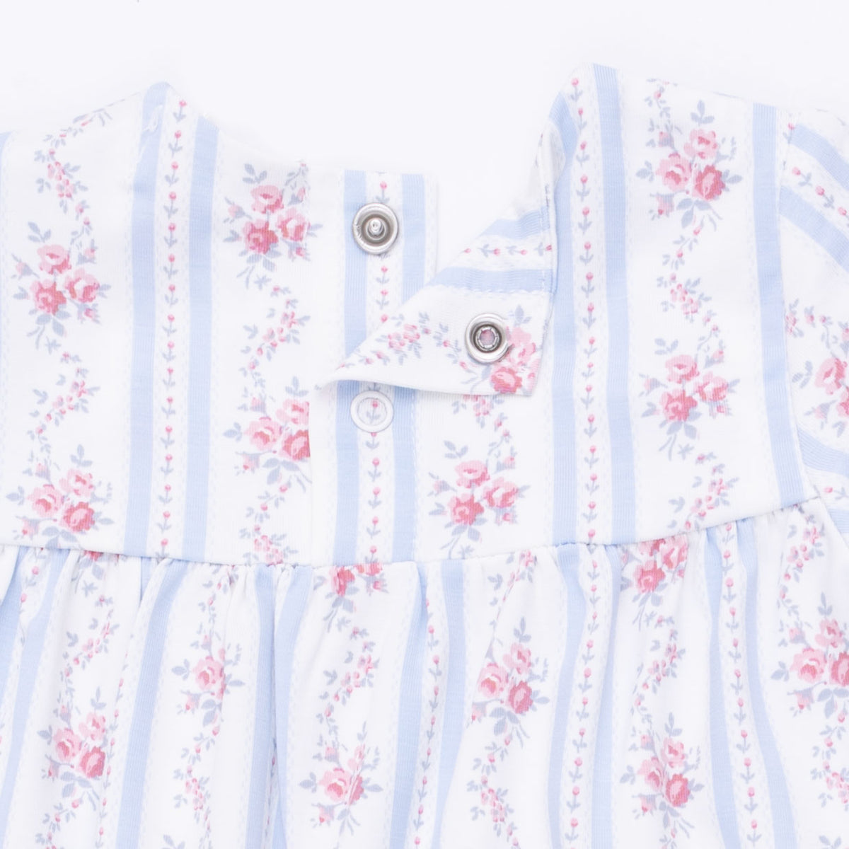 Anna Floral Stripe Smocked Long Sleeve Romper