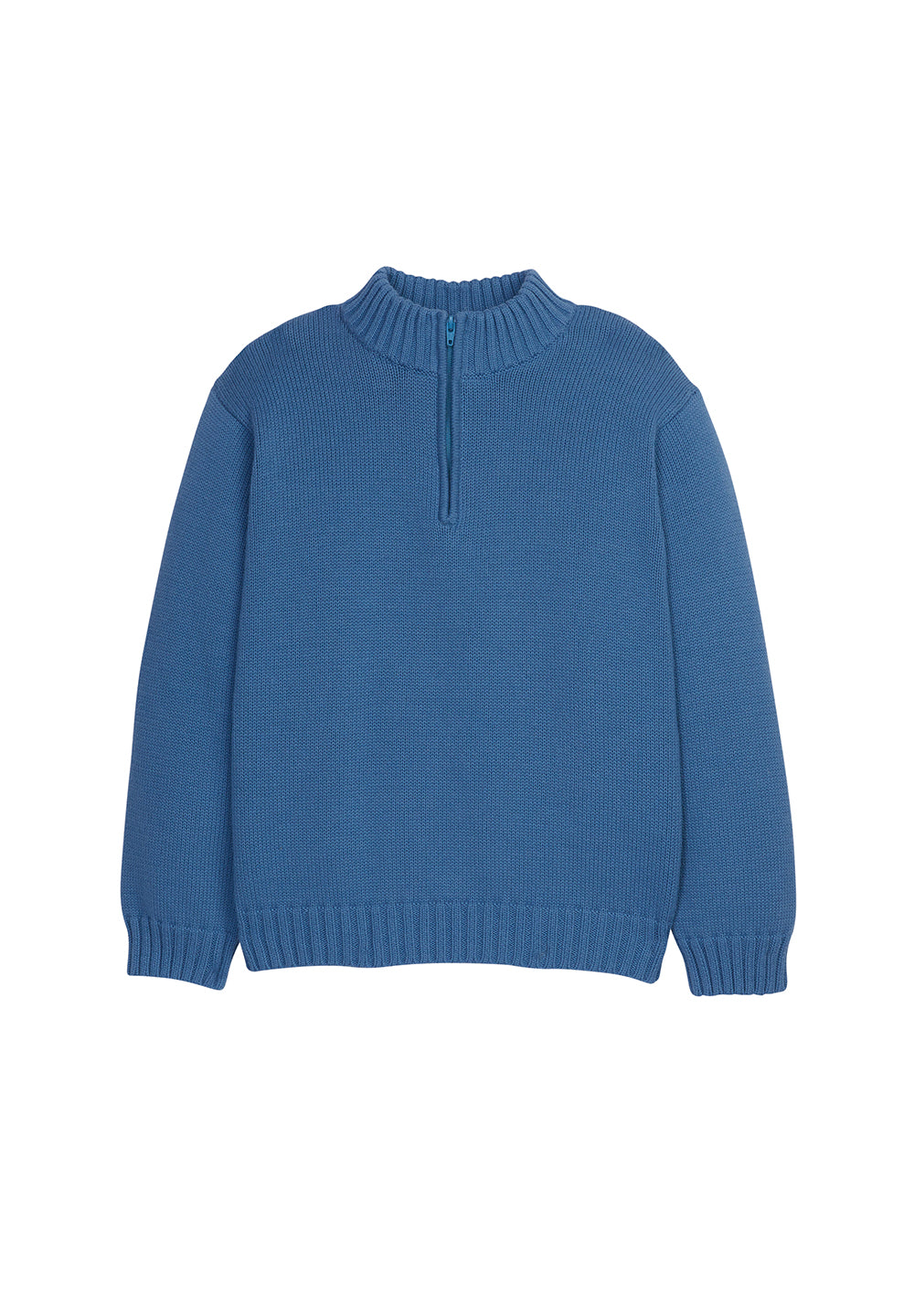 Quarter Zip Sweater: Stormy Blue