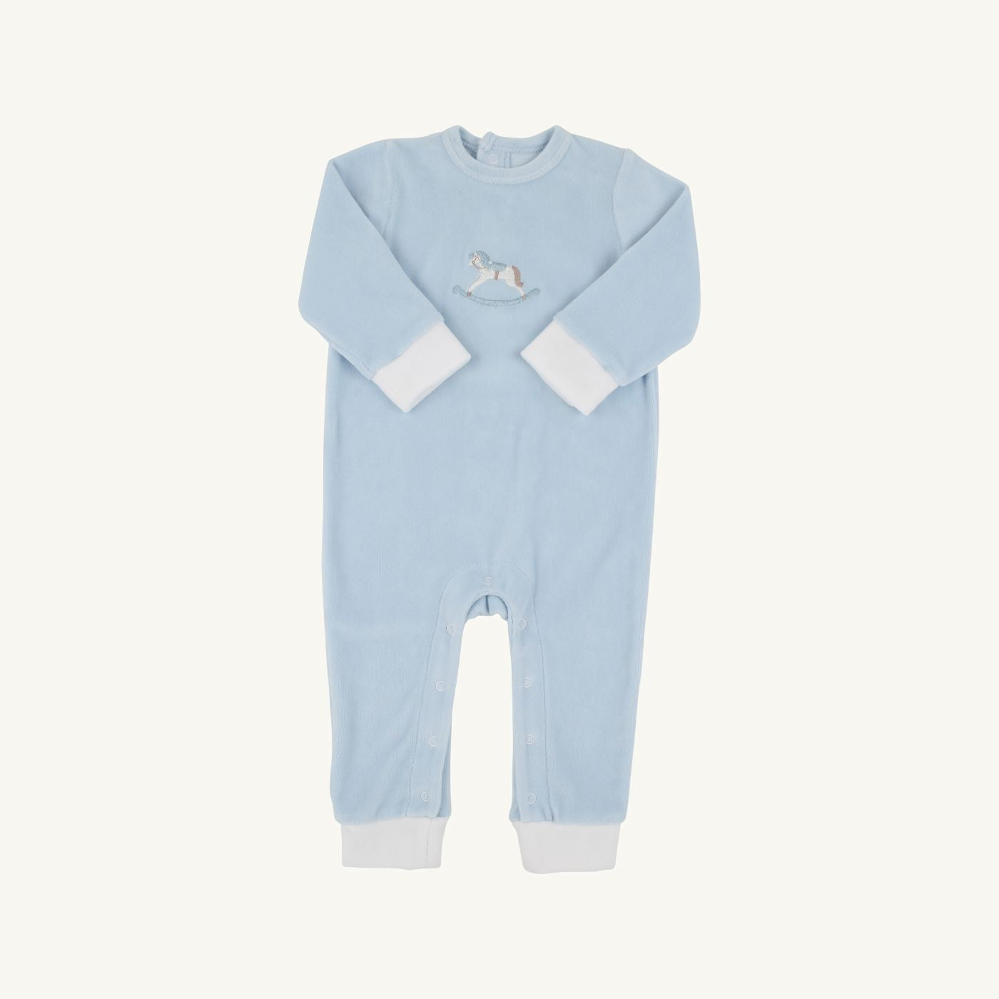 TBBC Paxton Playsuit: Buckhead Blue/Palmetto Pearl/Rocking Horse