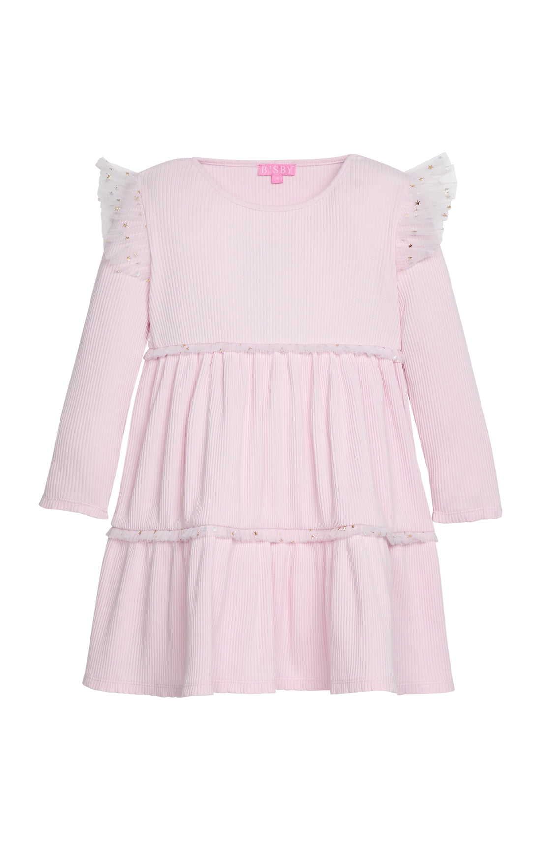 Mila Dress: Bubblegum &amp; Gold Sparkle Stars