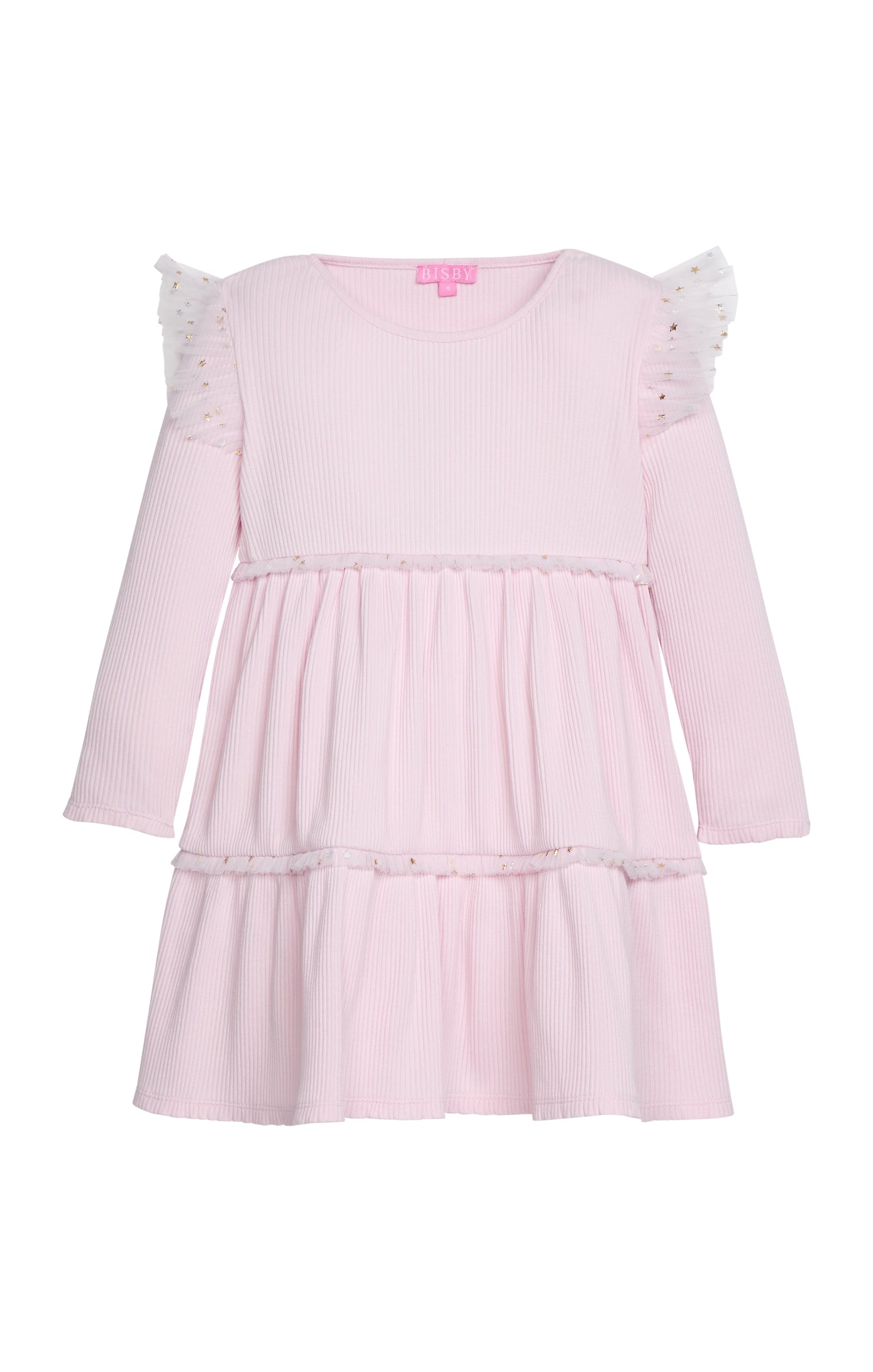 Mila Dress: Bubblegum &amp; Gold Sparkle Stars