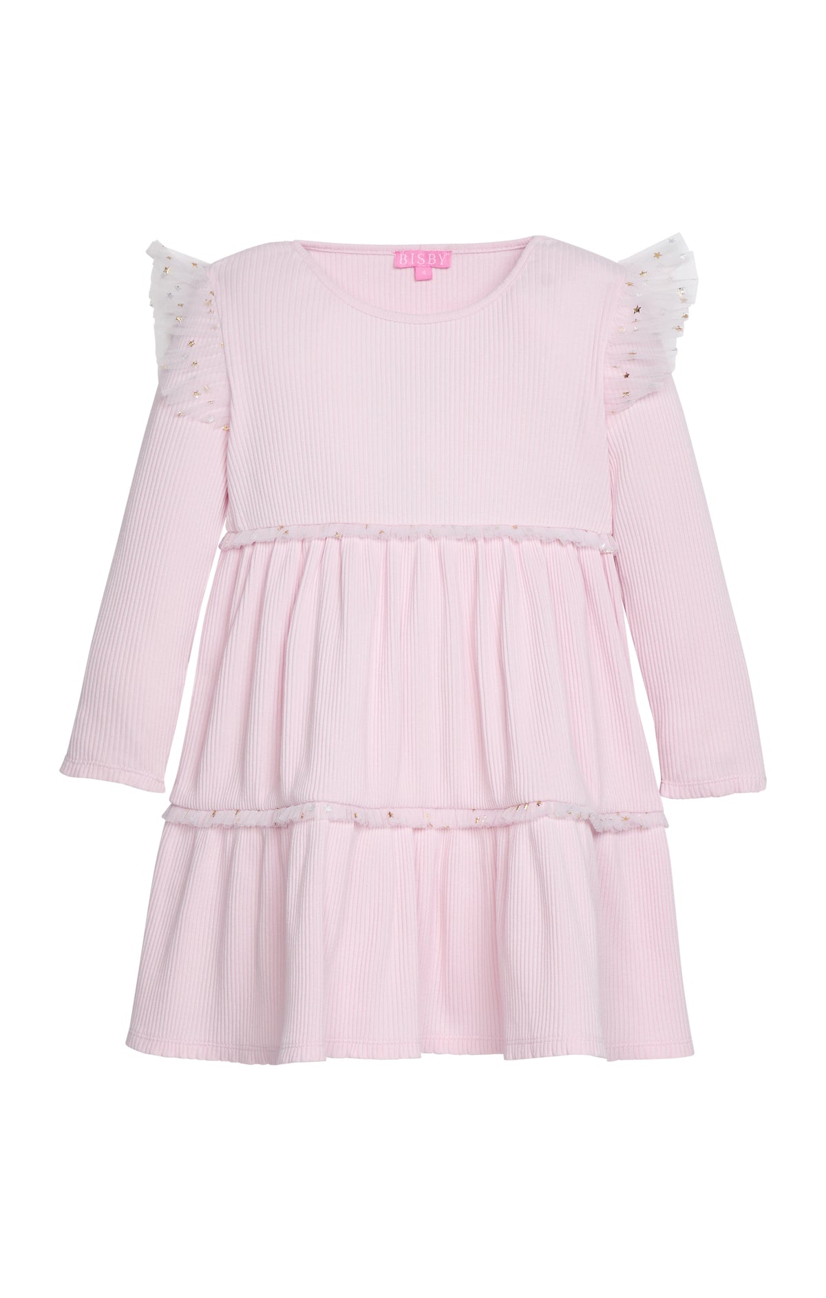 Mila Dress: Bubblegum &amp; Gold Sparkle Stars