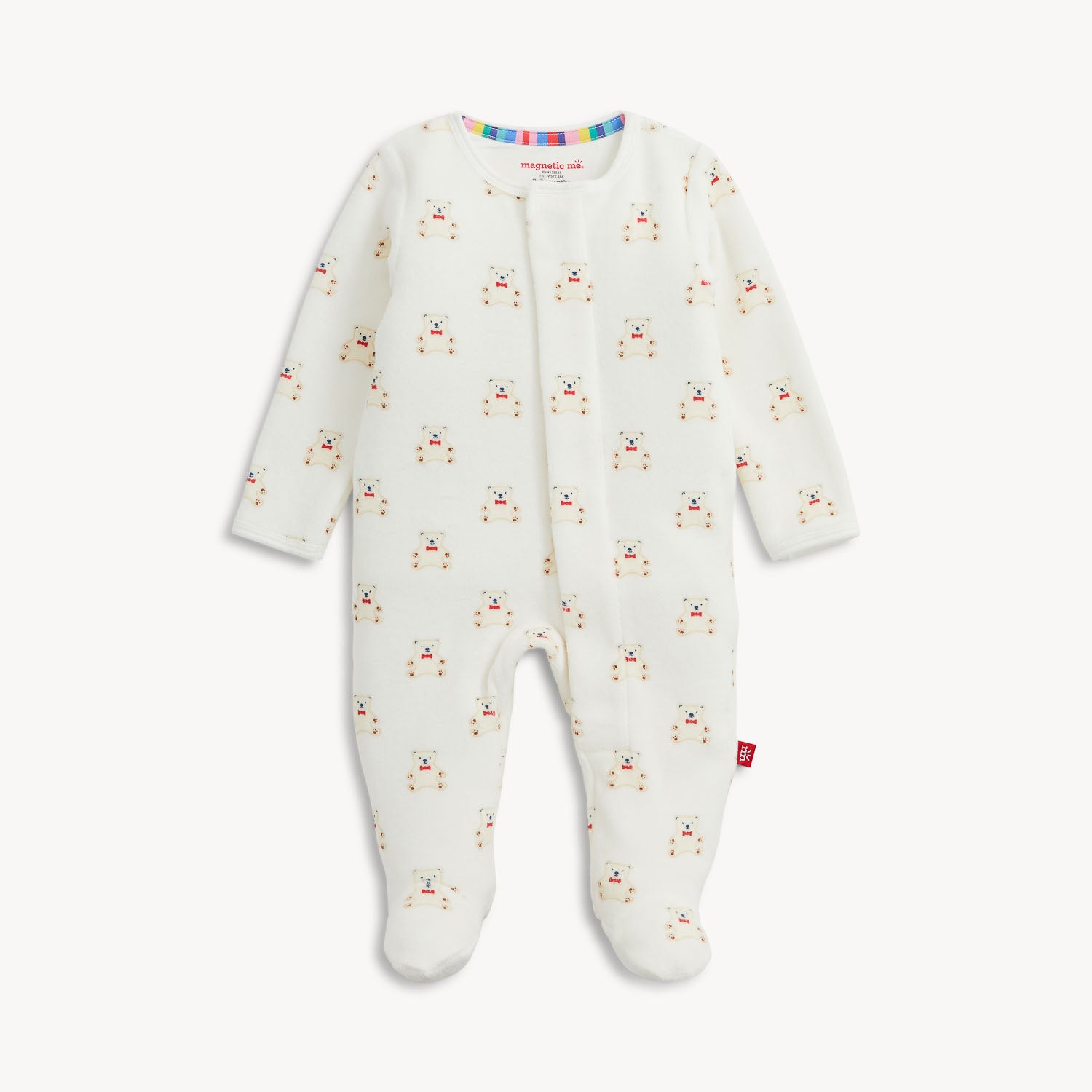 Teddy Bows Velour Footie