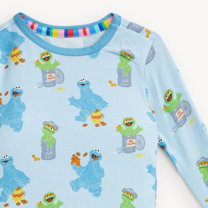 Cookie Monster Modal LS Long Pant PJ Set