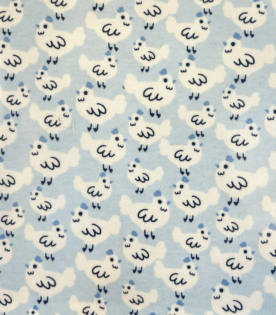 Organic Cotton Footie Blue Chicken