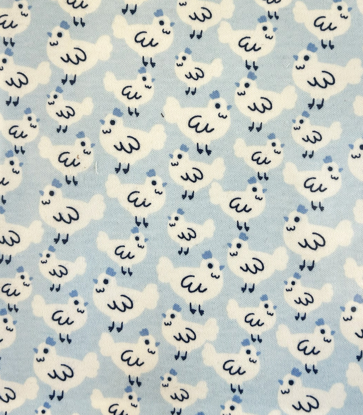 Organic Cotton Footie Blue Chicken