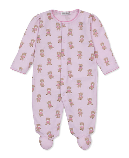 Teddy Bear Club Snap Footie: Light Pink