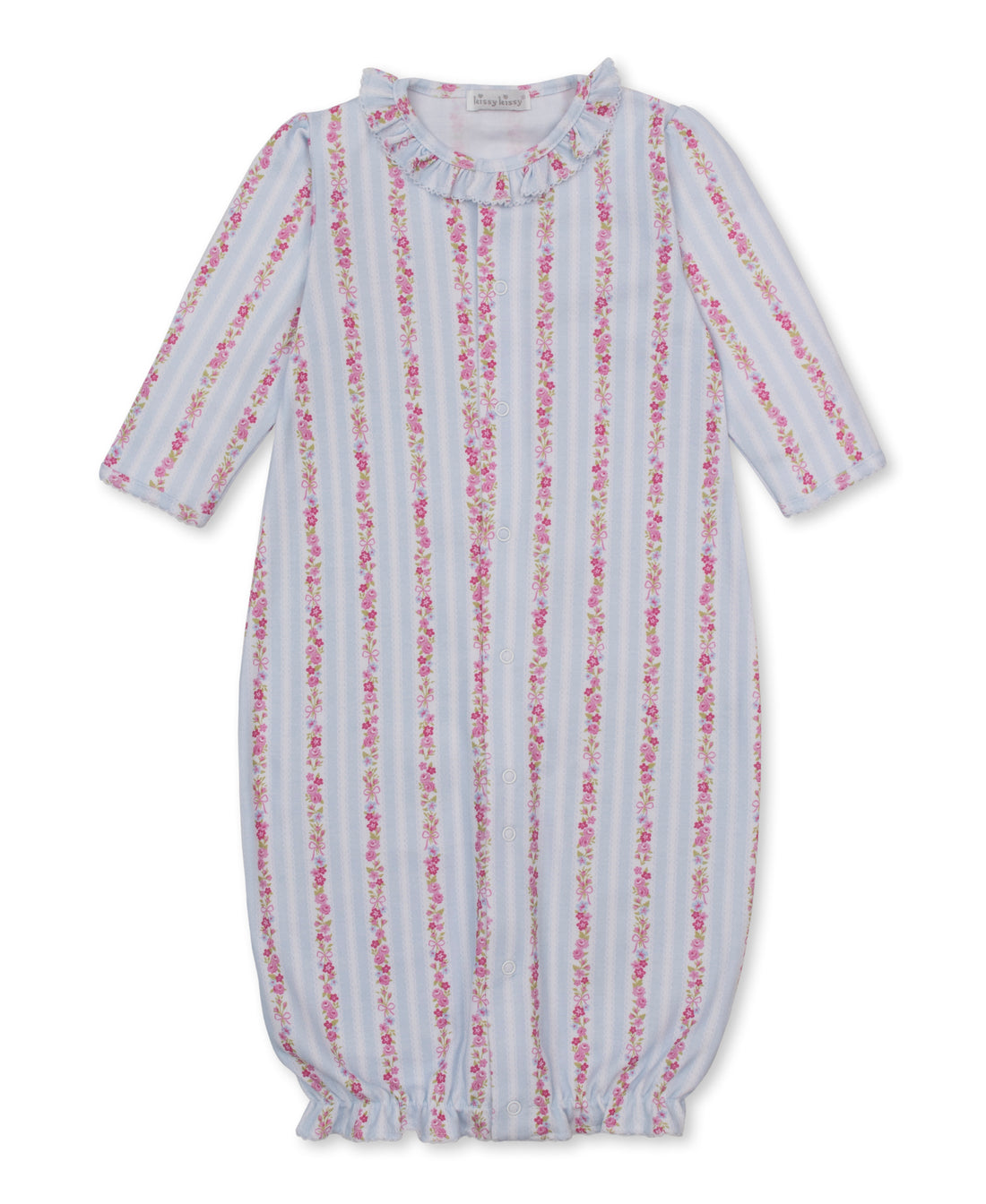 Rose Renaissance Light Blue Stripe Ruffle Converter Gown