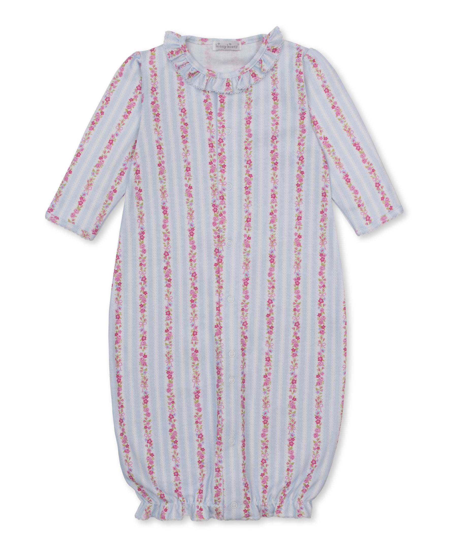 Rose Renaissance Light Blue Stripe Ruffle Converter Gown