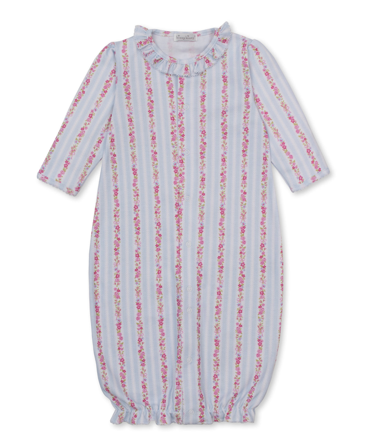 Rose Renaissance Light Blue Stripe Ruffle Converter Gown