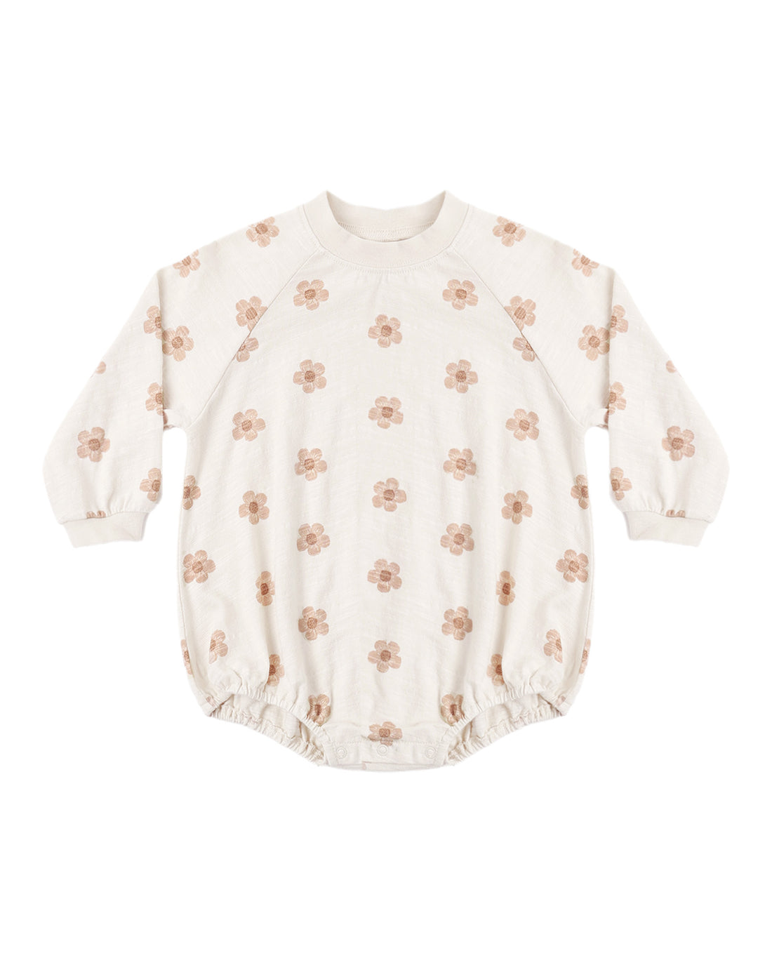 Pink Daisies Crew Neck Romper