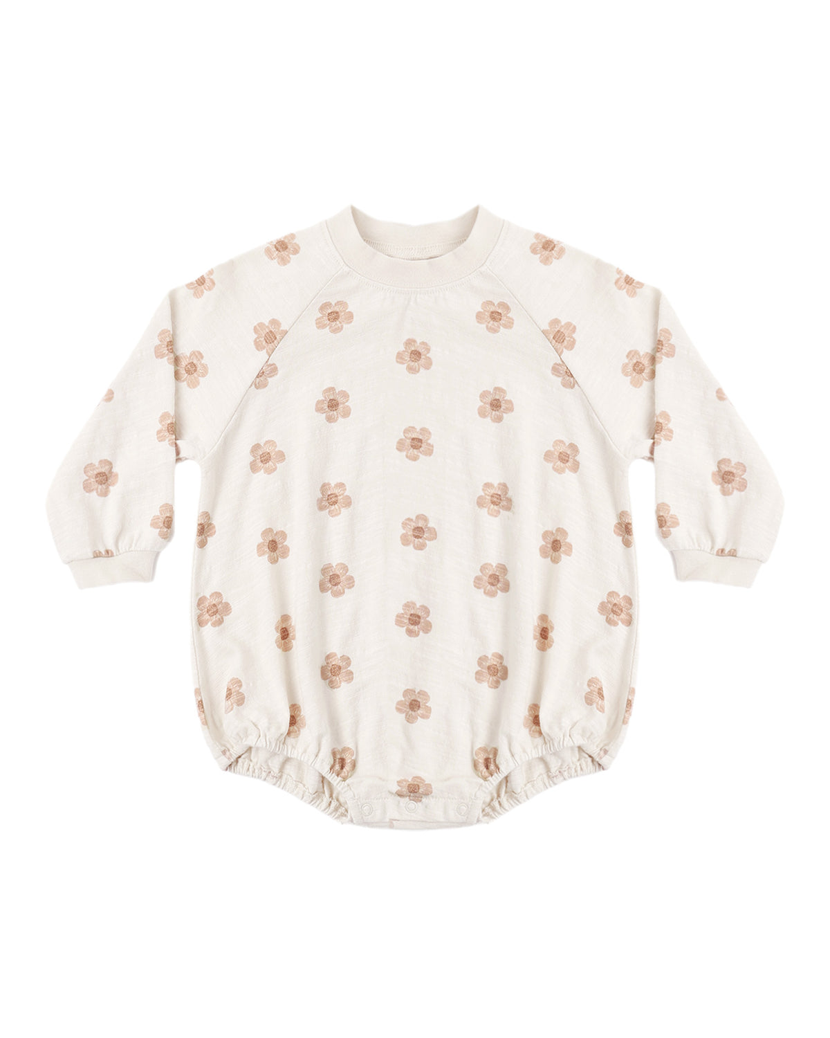 Pink Daisies Crew Neck Romper