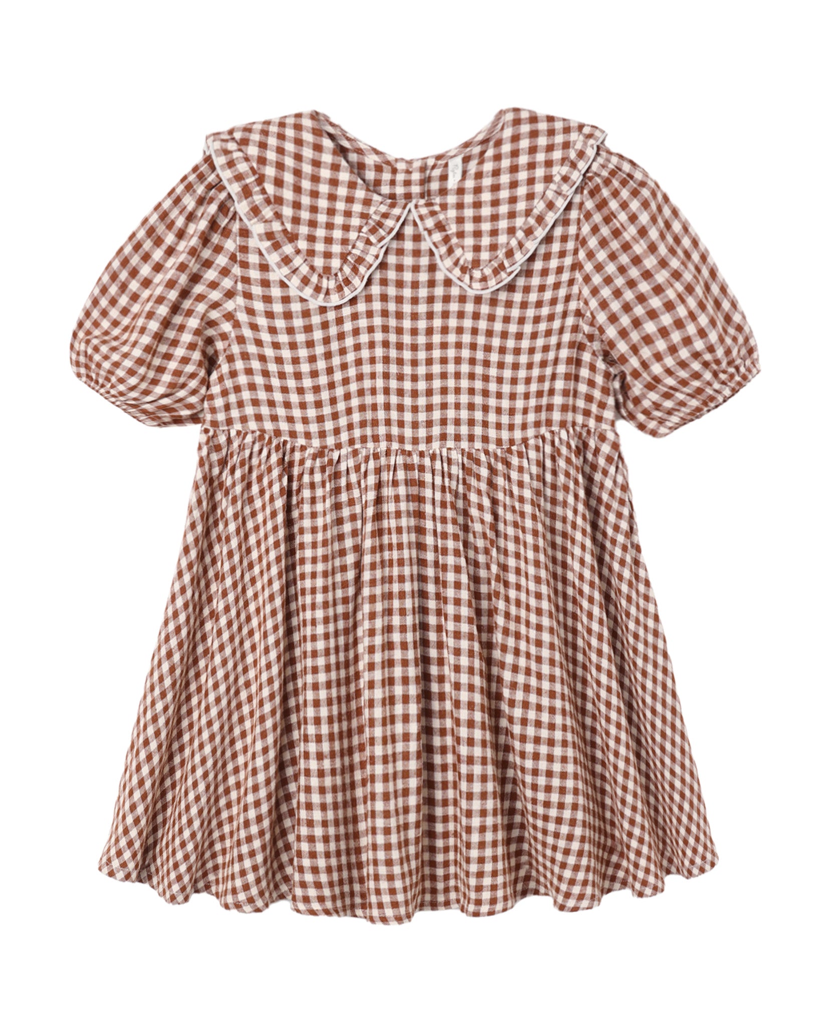 Camille Dress: Brick Check