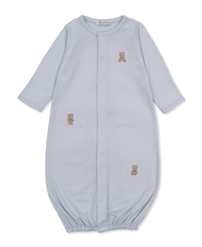 Teddy Bear Club Embroidered Converter Gown: Light Blue