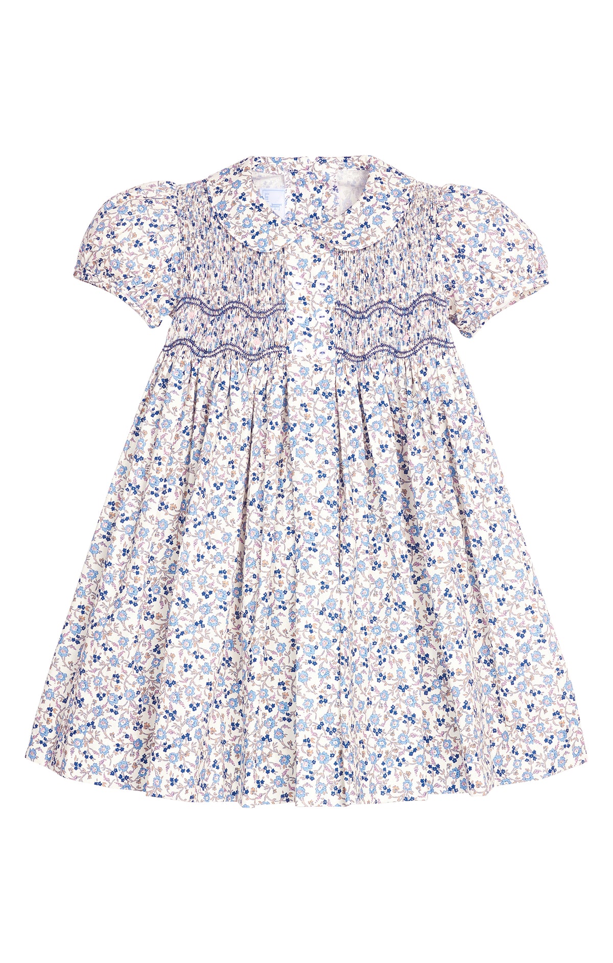 Smocked Bridget Dress: Wisteria Floral