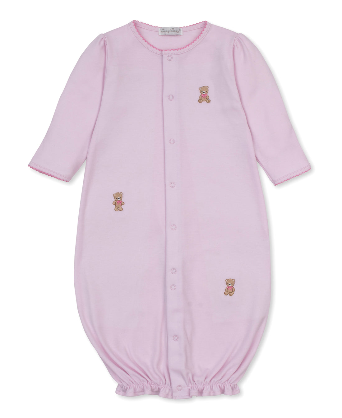 Teddy Bear Club Embroidered Converter Gown: Light Pink