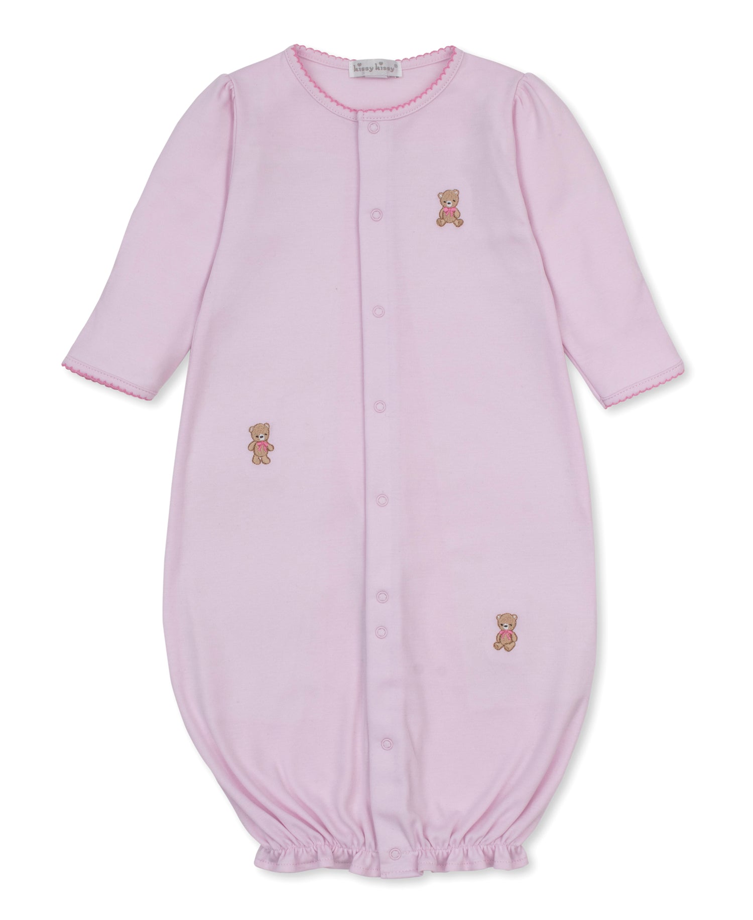 Teddy Bear Club Embroidered Converter Gown: Light Pink