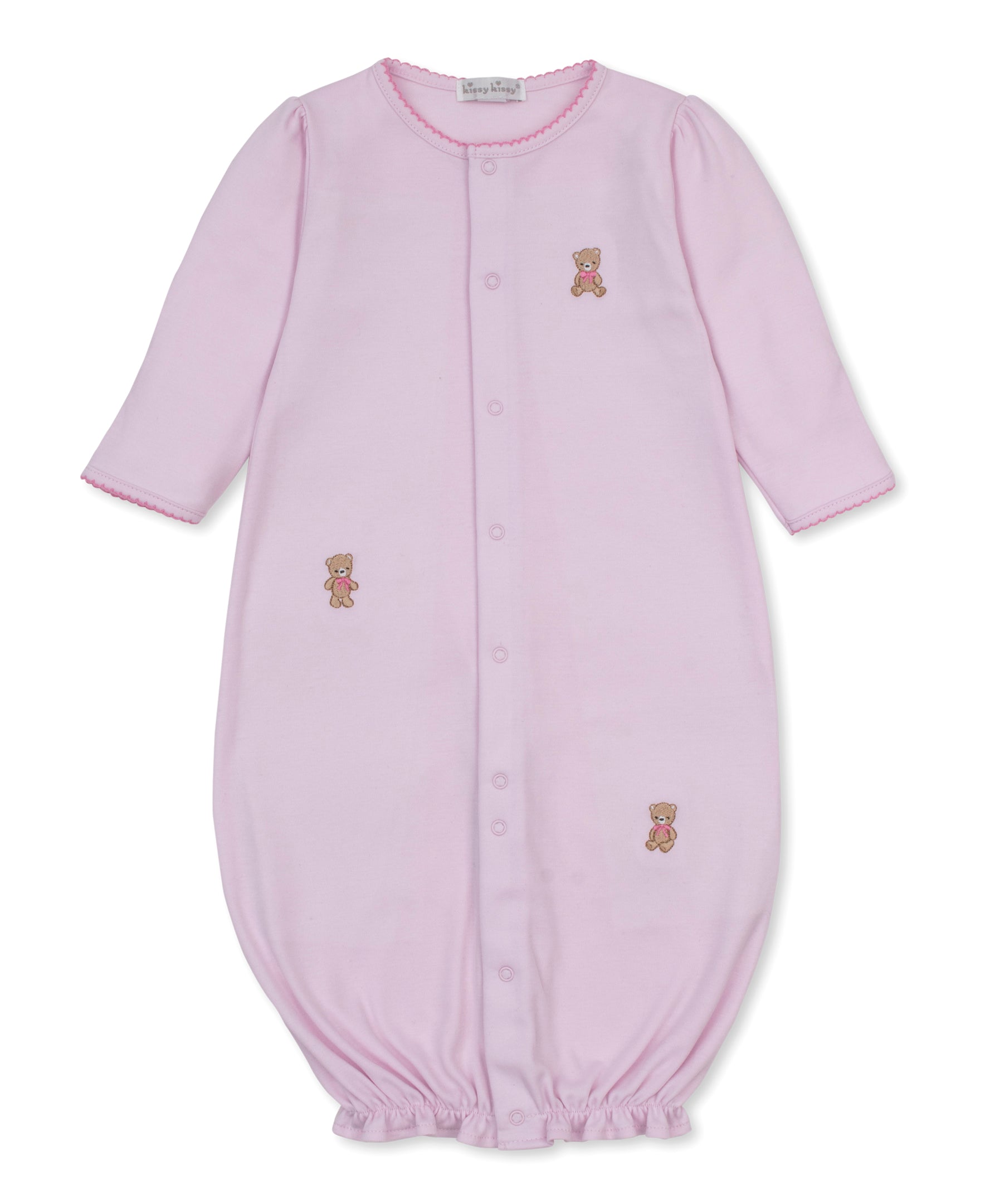 Teddy Bear Club Embroidered Converter Gown: Light Pink