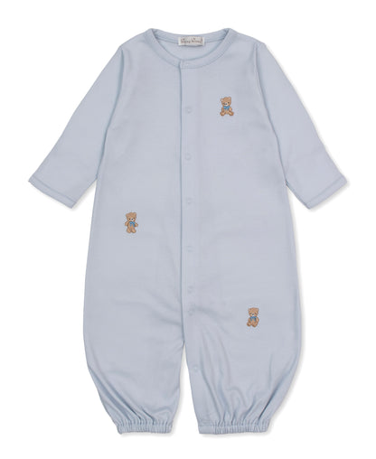 Teddy Bear Club Embroidered Converter Gown: Light Blue