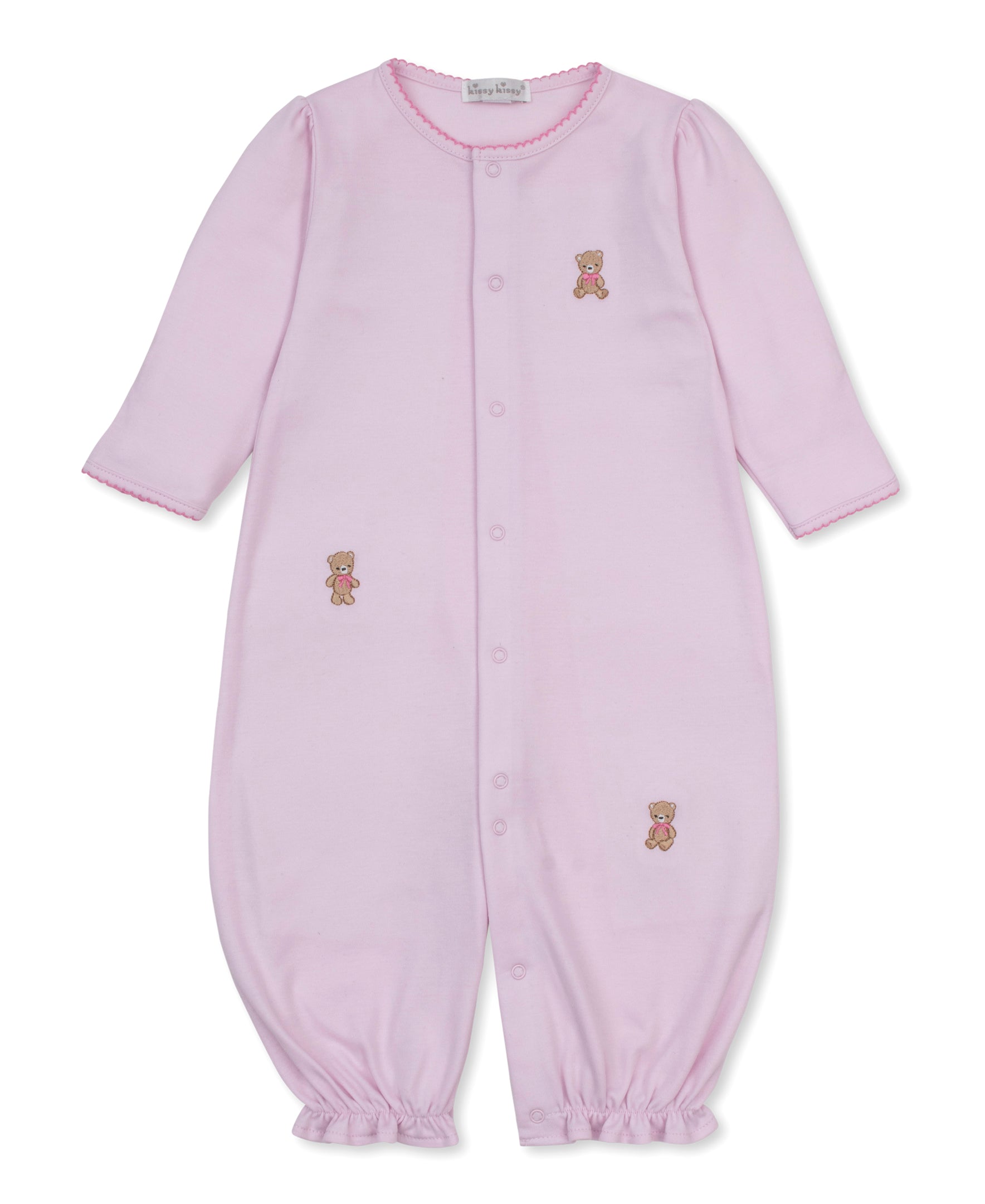Teddy Bear Club Embroidered Converter Gown: Light Pink