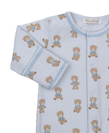 Teddy Bear Club Snap Footie: Light Blue