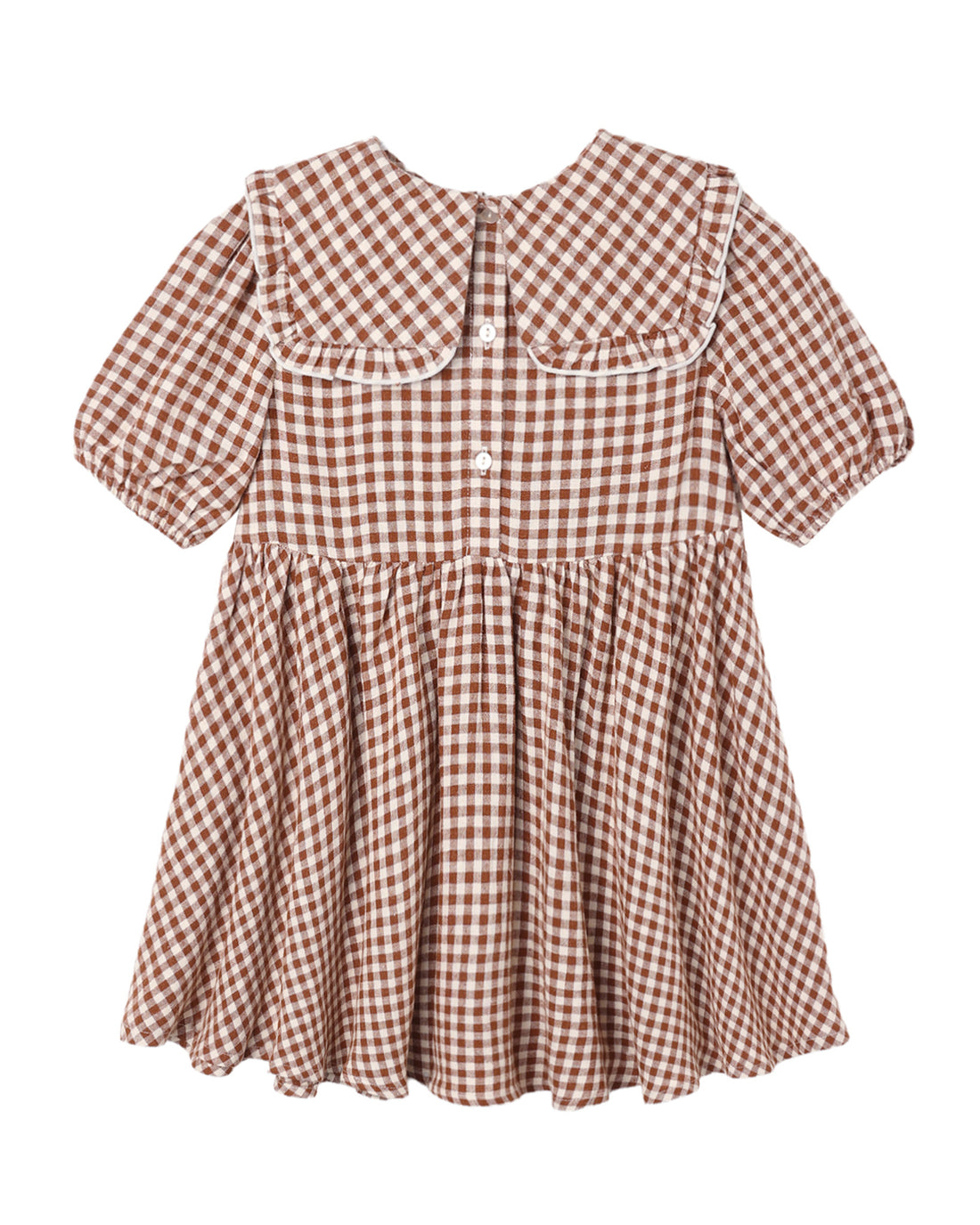 Camille Dress: Brick Check