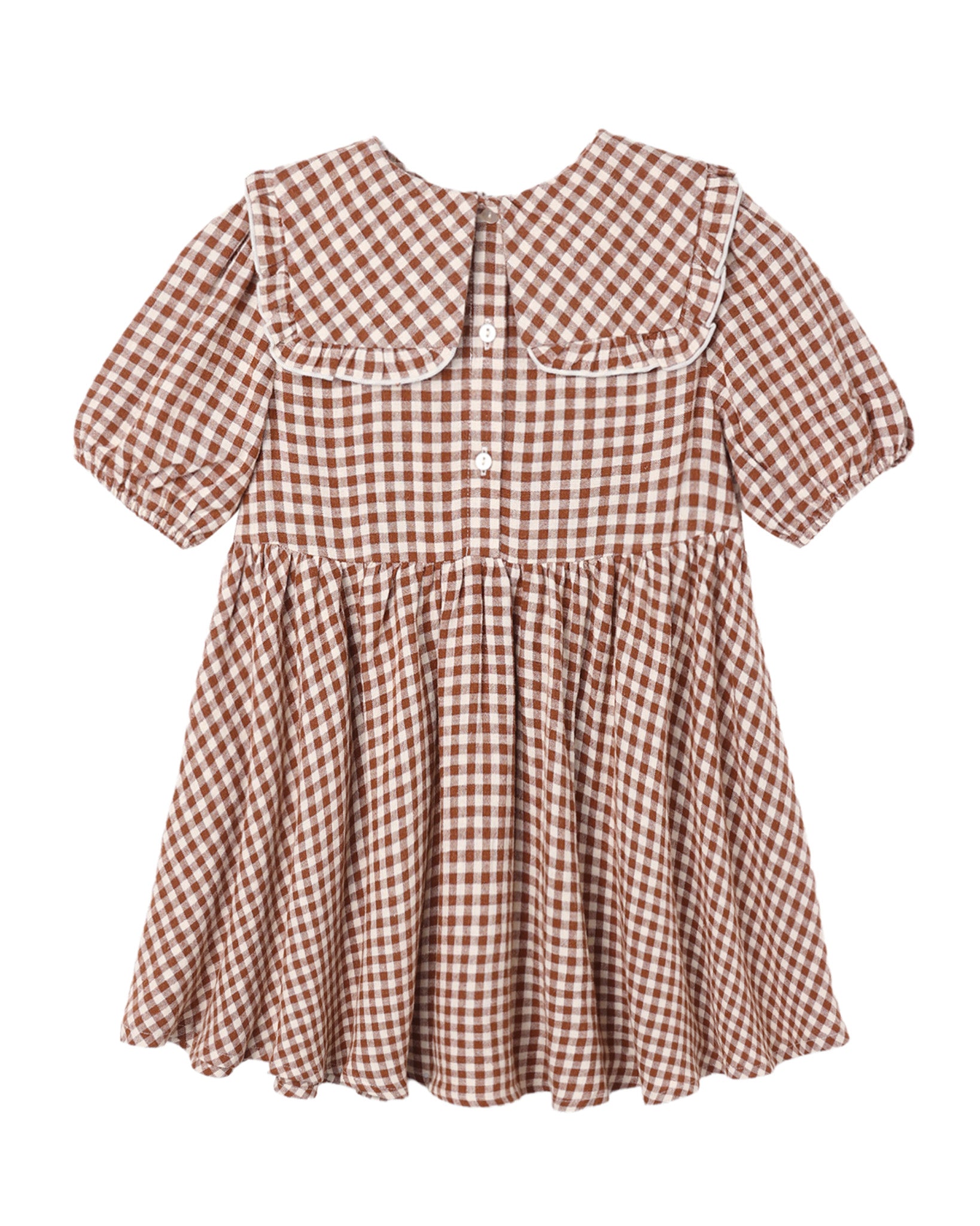 Camille Dress: Brick Check