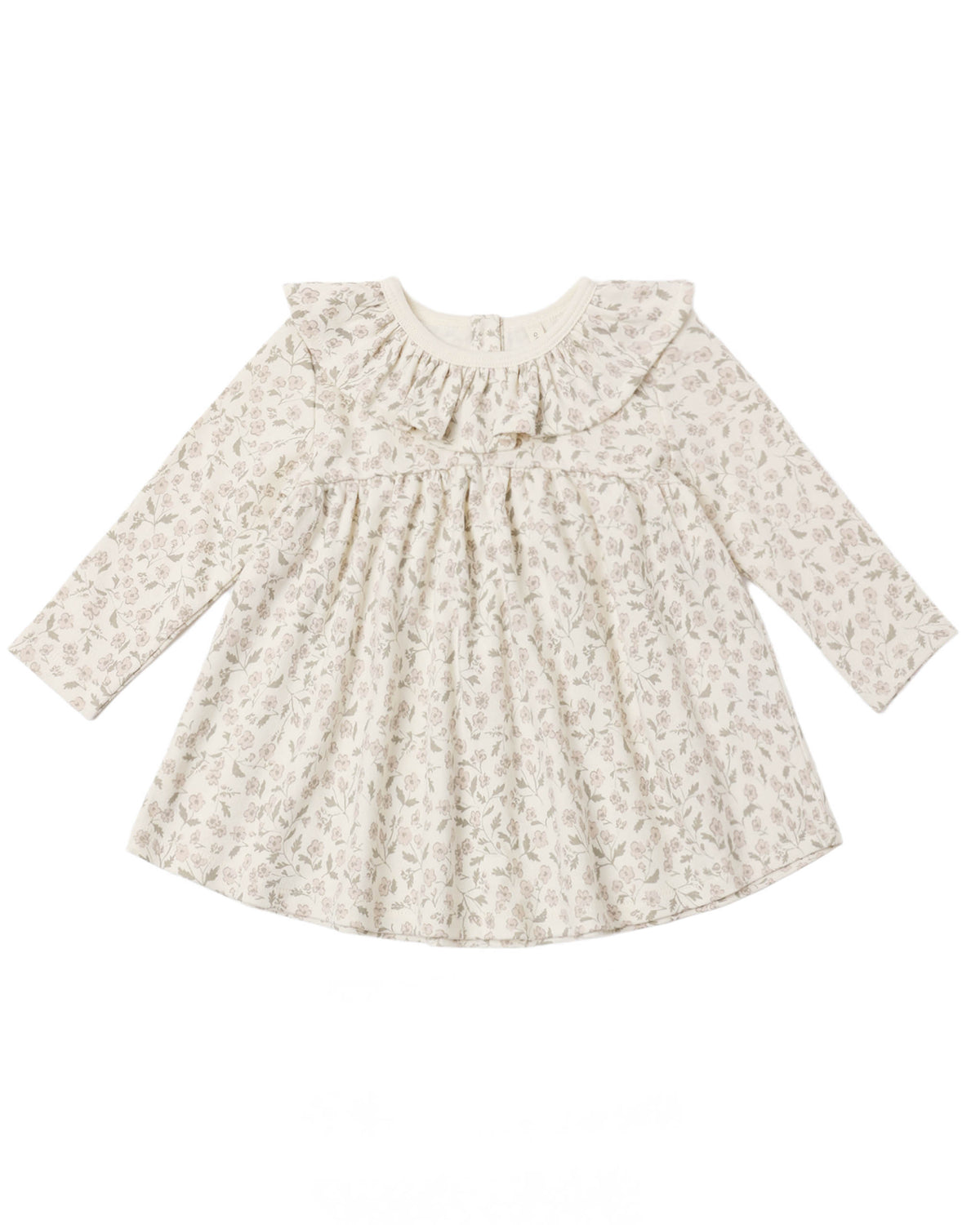 Ruffle Collar Jersey Dress: Floret