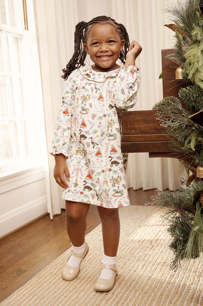 Ramona Ruffle Dress: 12 Days of Christmas/Richmond Red