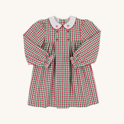 Della Marie Dress: Richmond Red and Kiawah Kelly Green Gingham/Worth Ave White