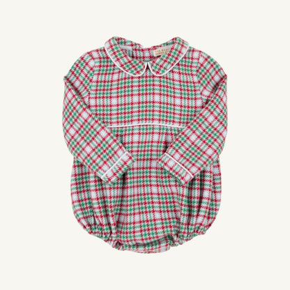 Long Sleeve Bradford Bubble - Woven Yarn: Wicker Park Plaid/Worth Ave White