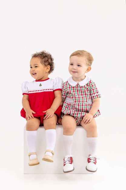 Brentley Bubble: Richmond Red and Kiawah Kelly Green Gingham/Worth Ave White