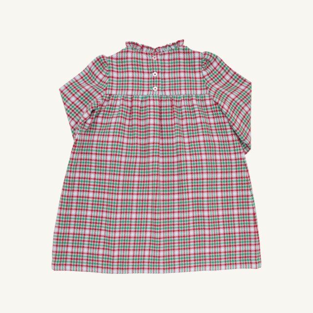 Long Sleeve Mary Baker Day Dress: Wicker Park Plaid/Richmond Red