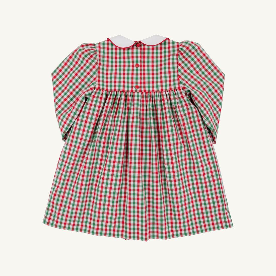 Della Marie Dress: Richmond Red and Kiawah Kelly Green Gingham/Worth Ave White