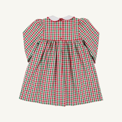 Della Marie Dress: Richmond Red and Kiawah Kelly Green Gingham/Worth Ave White