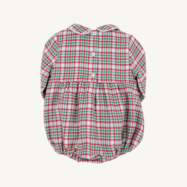 Long Sleeve Bradford Bubble - Woven Yarn: Wicker Park Plaid/Worth Ave White
