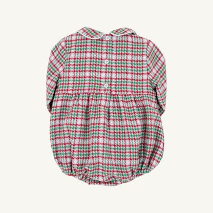 Long Sleeve Bradford Bubble - Woven Yarn: Wicker Park Plaid/Worth Ave White