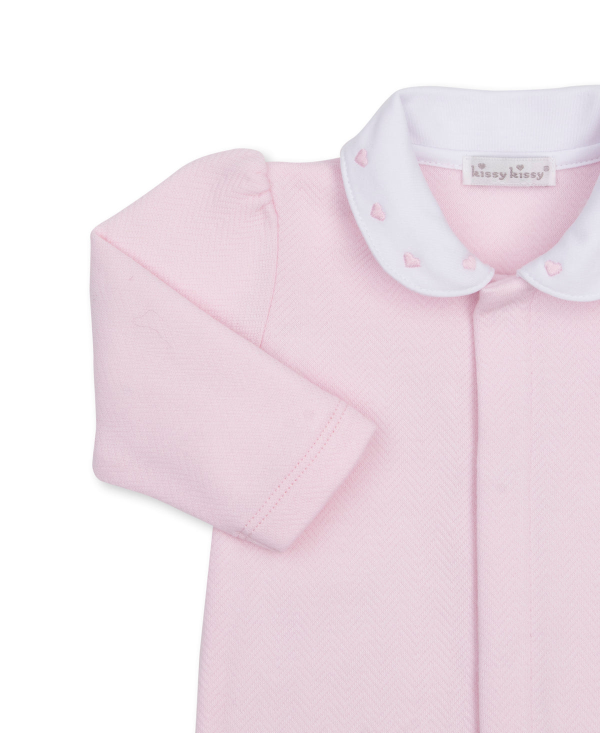 Baby Blessings Jacquard Footie: Pink
