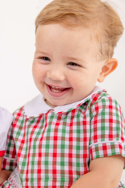 Brentley Bubble: Richmond Red and Kiawah Kelly Green Gingham/Worth Ave White