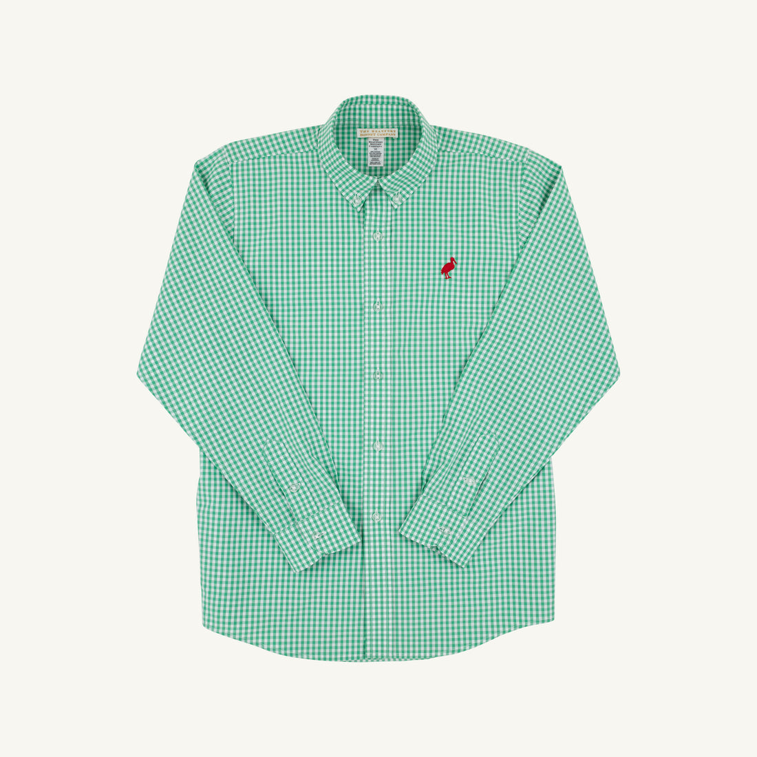 Deans List Dress Shirt: Gibson Island Green Mini Gingham/Richmond Red
