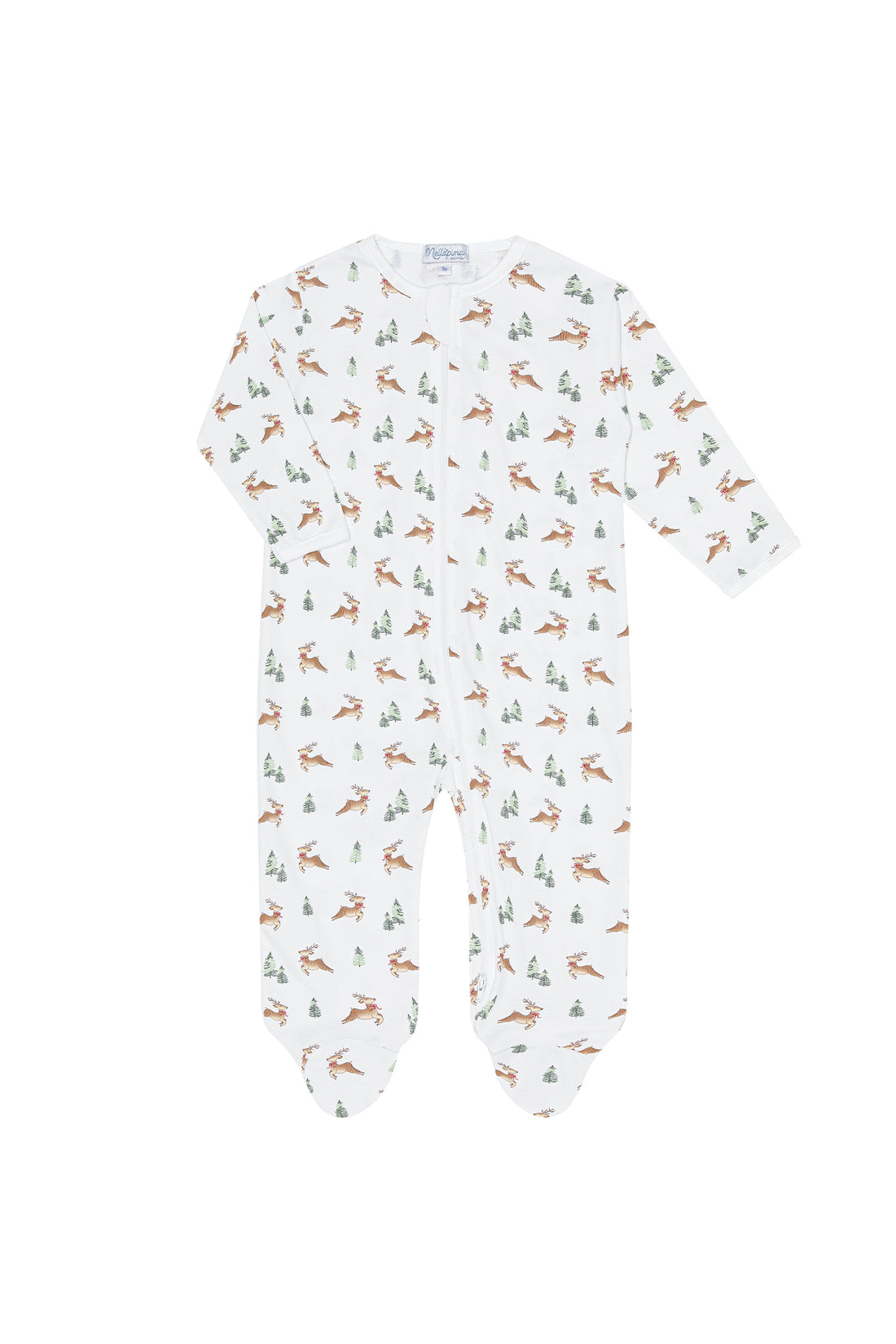 Christmas Reindeer Zipper Footie