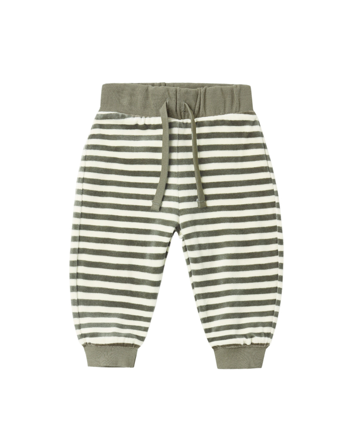 Velour Relaxed Fit Sweatpants: Spruce Stripe