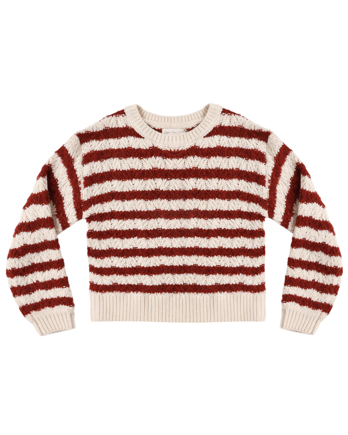 Aspen Sweater: Ruby Stripe