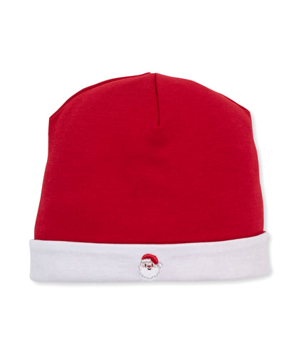 Red Baby Beanie with Santa Embroidery