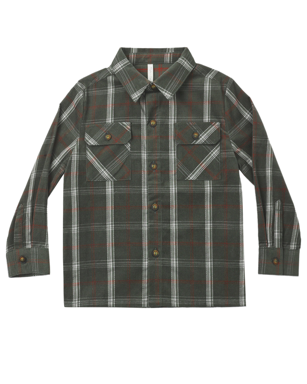 Pocketed Flannel Shirt: Holiday Plaid
