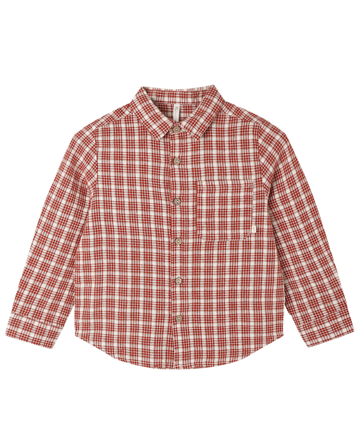 Collared Long Sleeve Shirt: Vintage Plaid