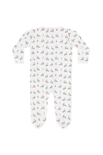 Christmas Reindeer Zipper Footie